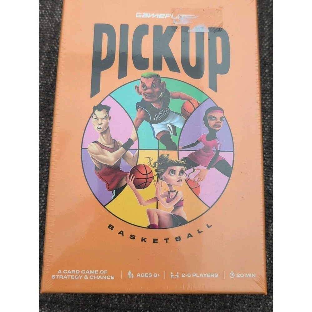 GAMEFLO PICKUP BASKETBALL CARD GAME. NEW/SEALED 2-6 PLAYERS AGES 8+ STRATEGY
